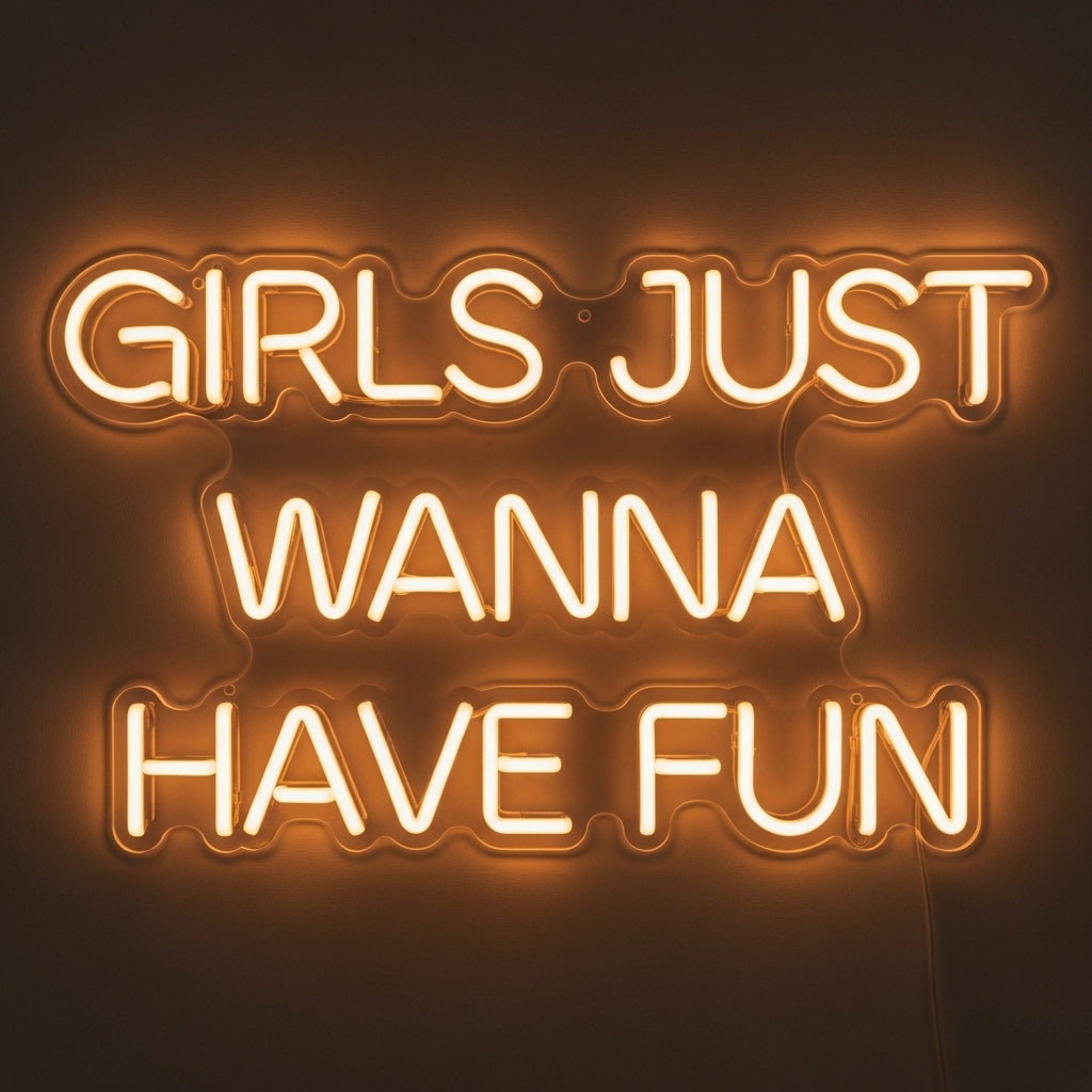 Girls Just Wanna Have Fun - LED Neon Sign