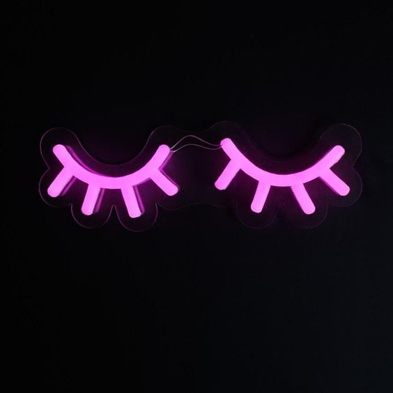 Lashes - LED Neon Sign
