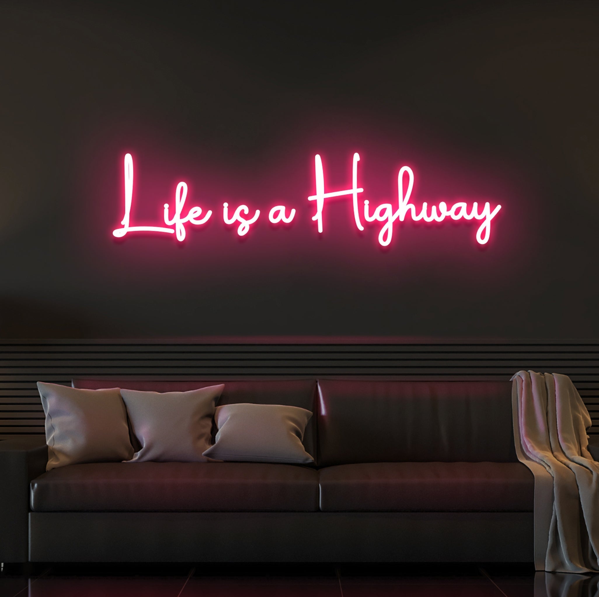 "Life is a Highway" - Tom Cochrane LED Neon Sign