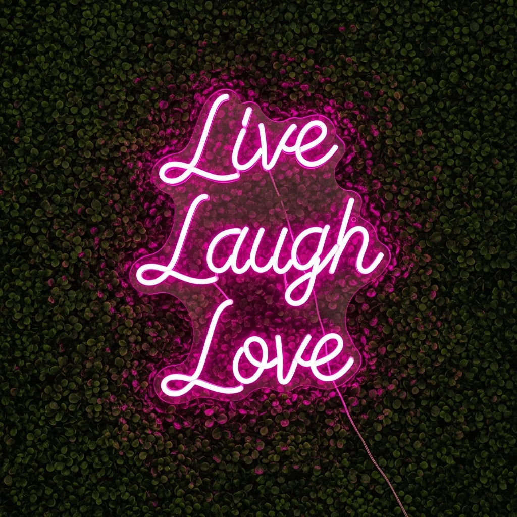"Live, Laugh, Love" - LED Neon Sign Quotes