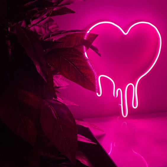 Melting Heart - Pink Neon Sign