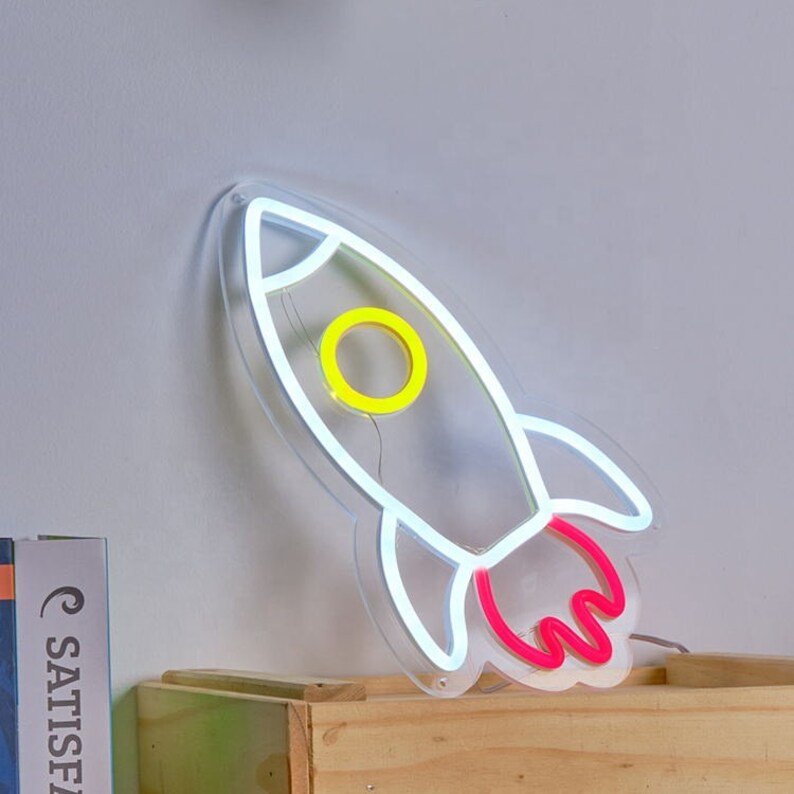 Rocket Ship - LED Neon Sign