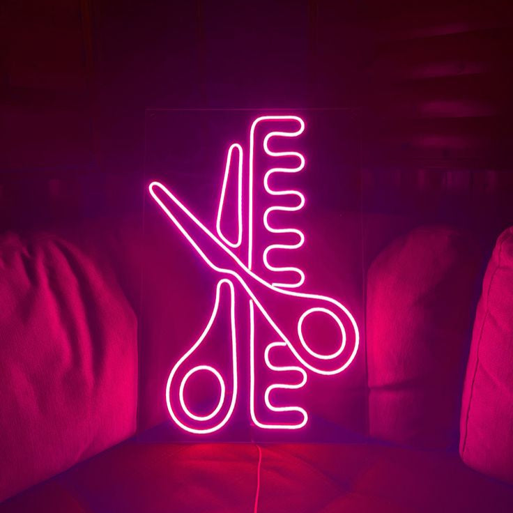 Scissors  - LED Neon Sign Wall Art