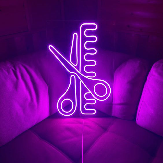 Scissors  - LED Neon Sign Wall Art