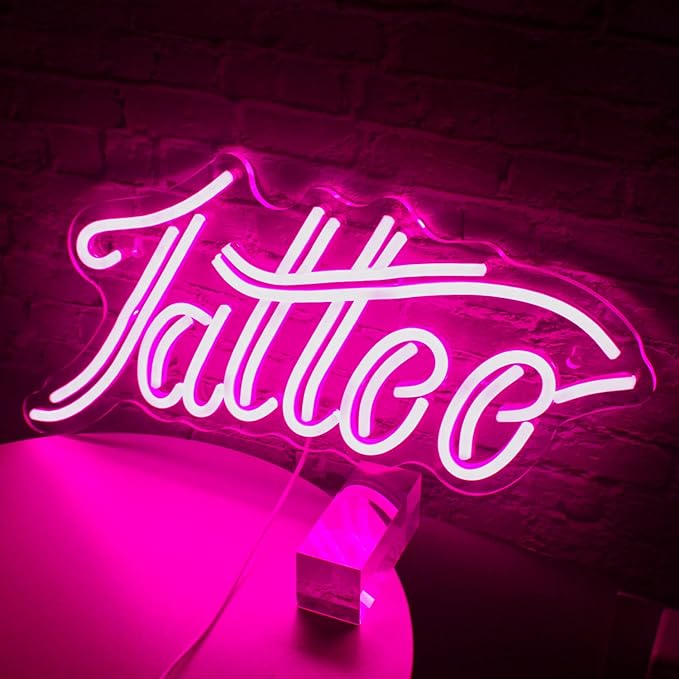 Tattoo Neon Sign Pink Led Neon Lights for Wall Decor