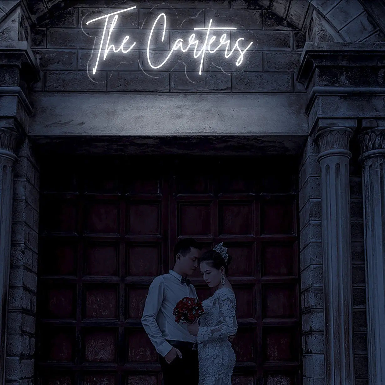 The Carters - LED Neon Family Name Wedding Sign