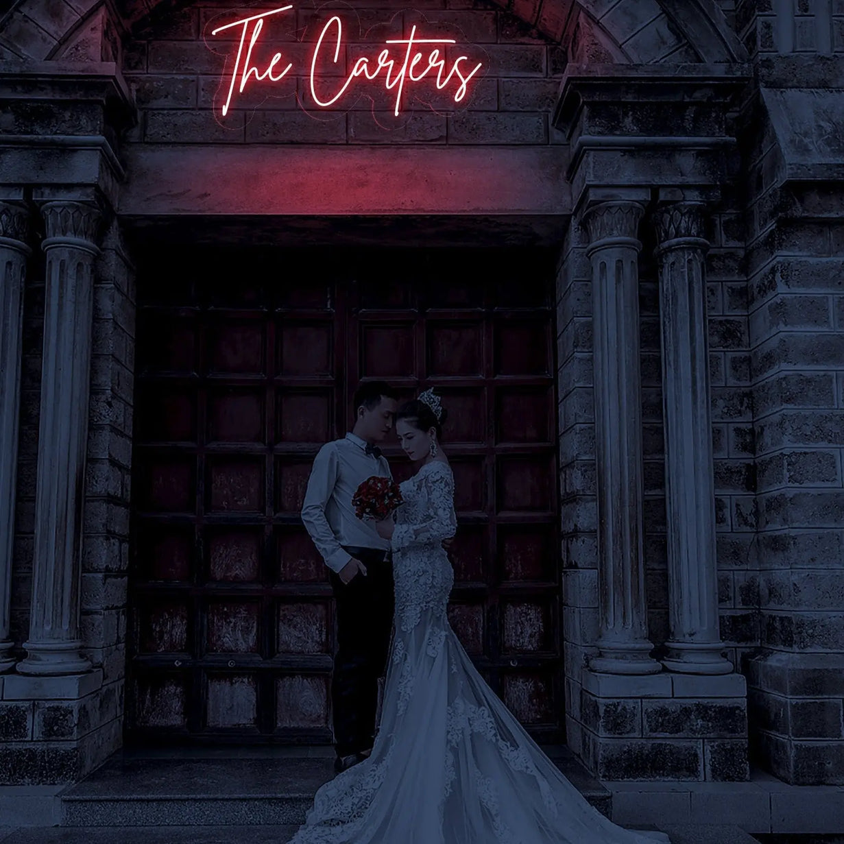 The Carters - LED Neon Family Name Wedding Sign