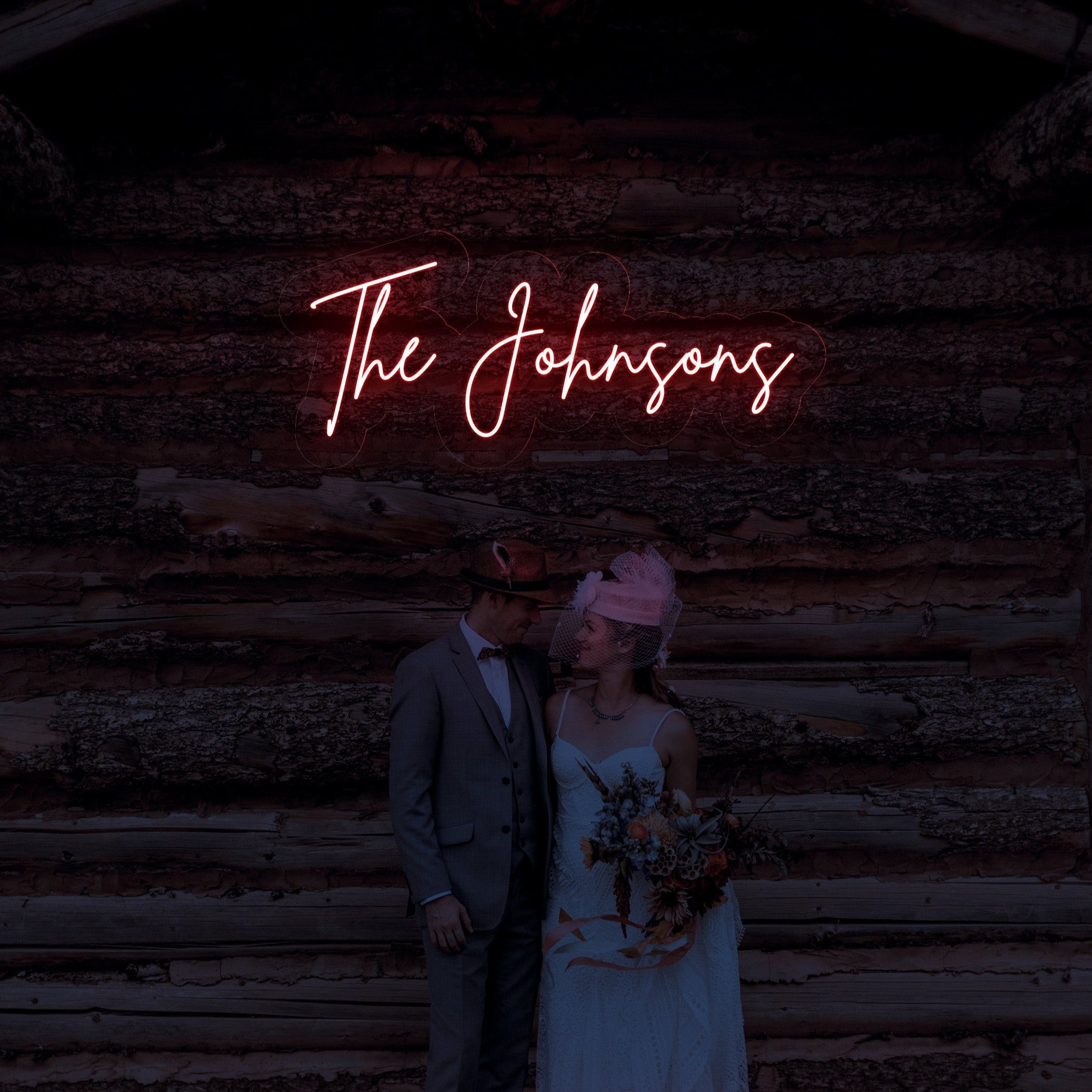 The Johnsons - LED Neon Family Name Wedding Sign