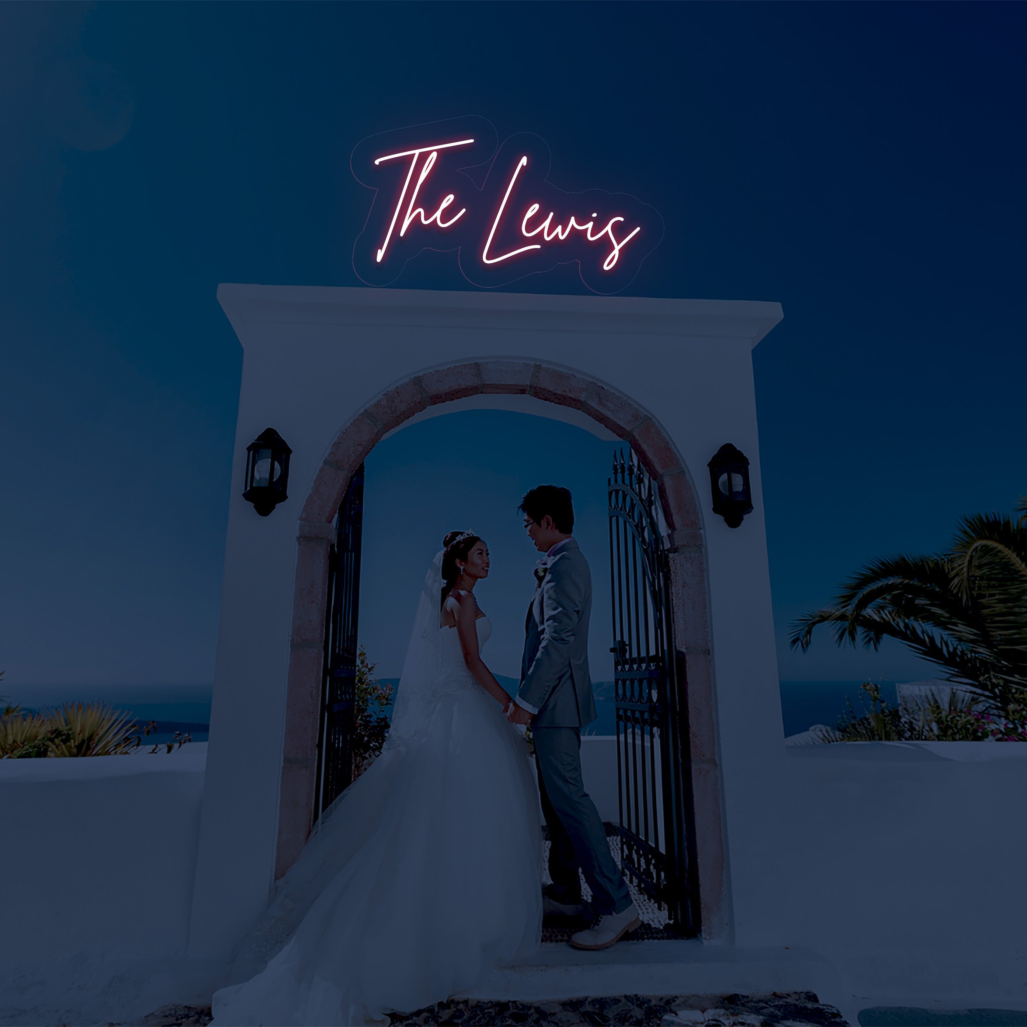 The Lewis - LED Neon Family Name Wedding Sign