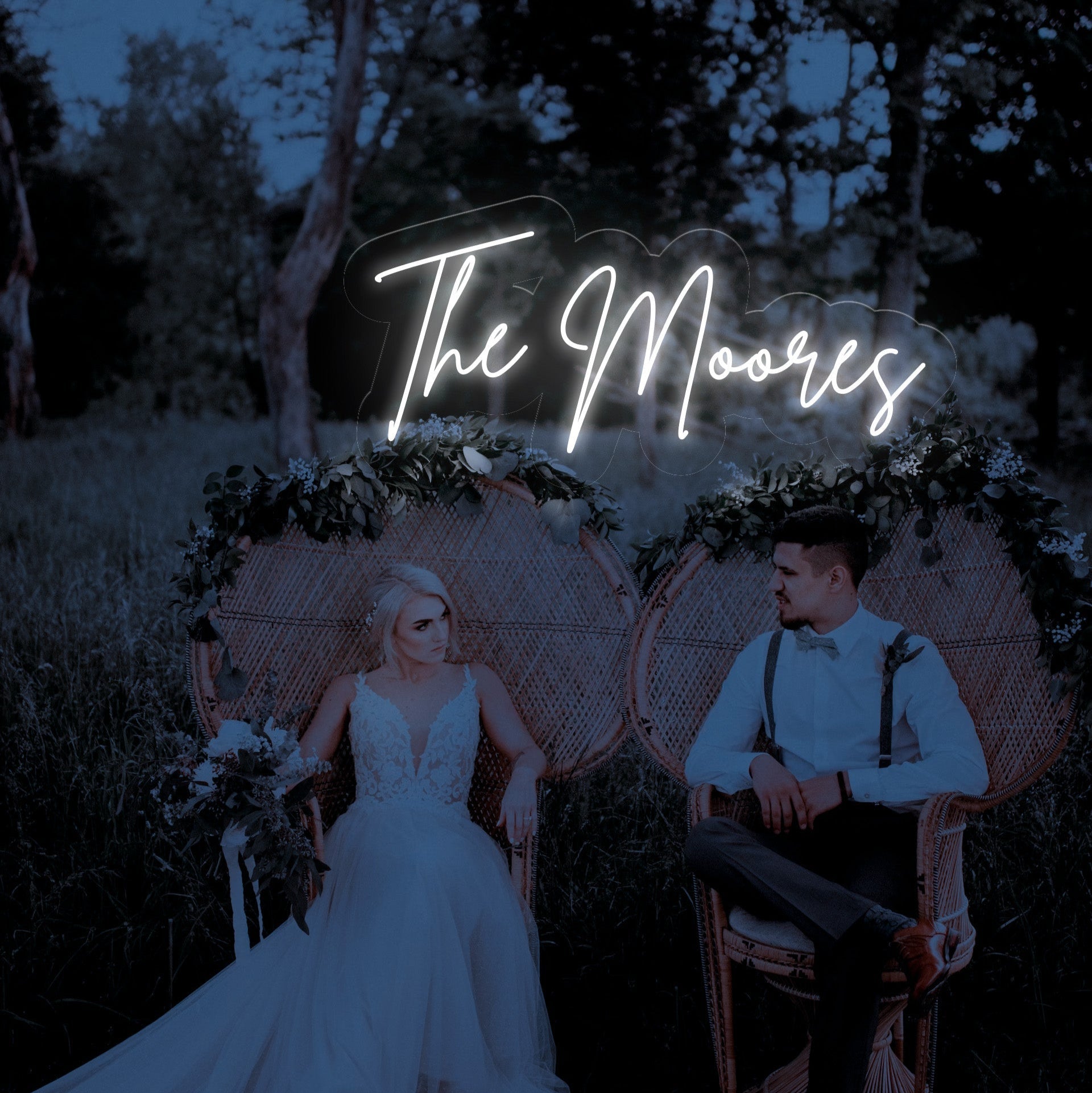The Moores - LED Neon Family Name Wedding Sign