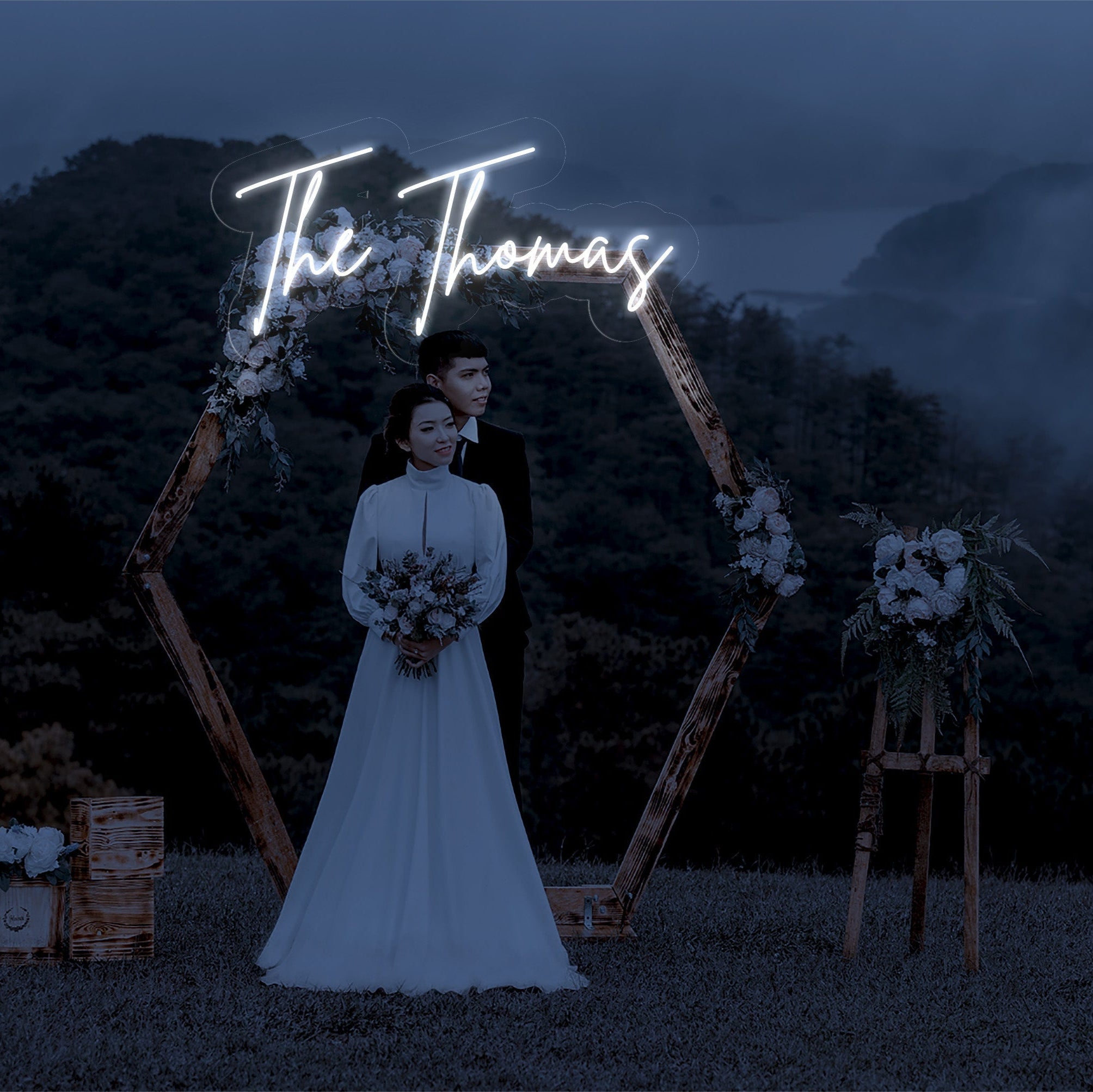 The Thomas - LED Neon Family Name Wedding Sign