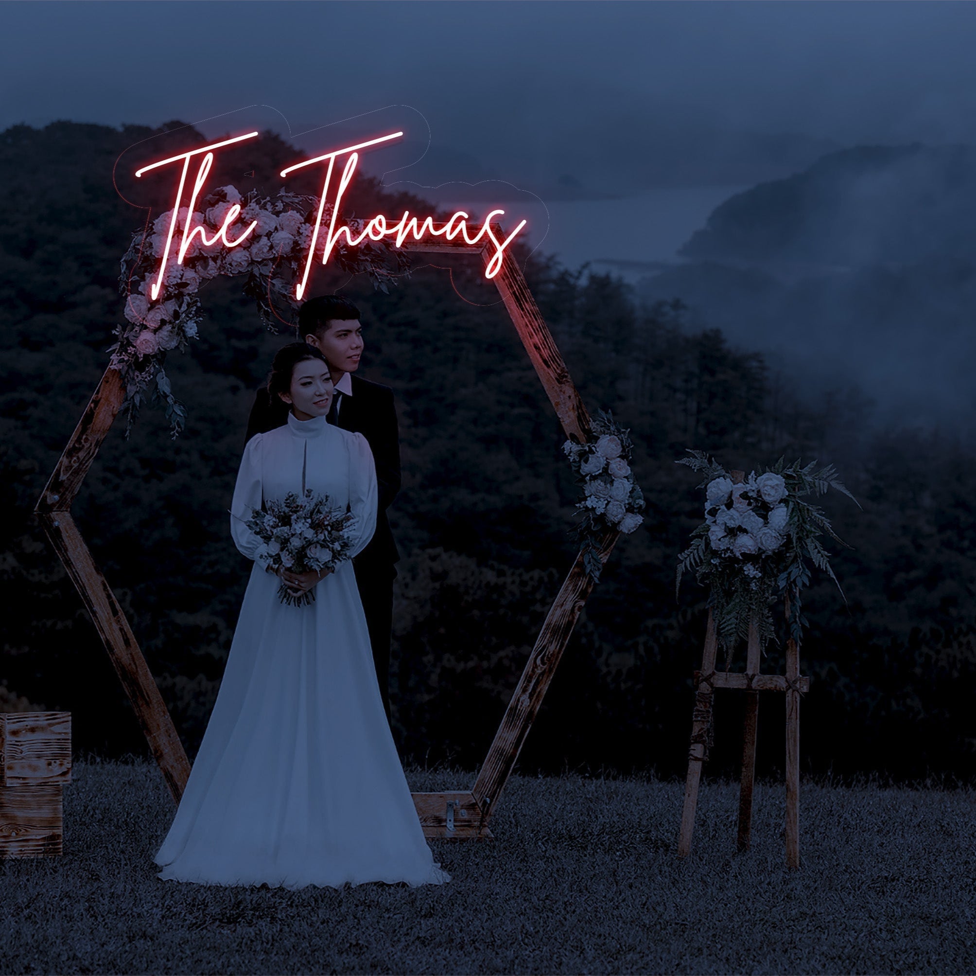 The Thomas - LED Neon Family Name Wedding Sign