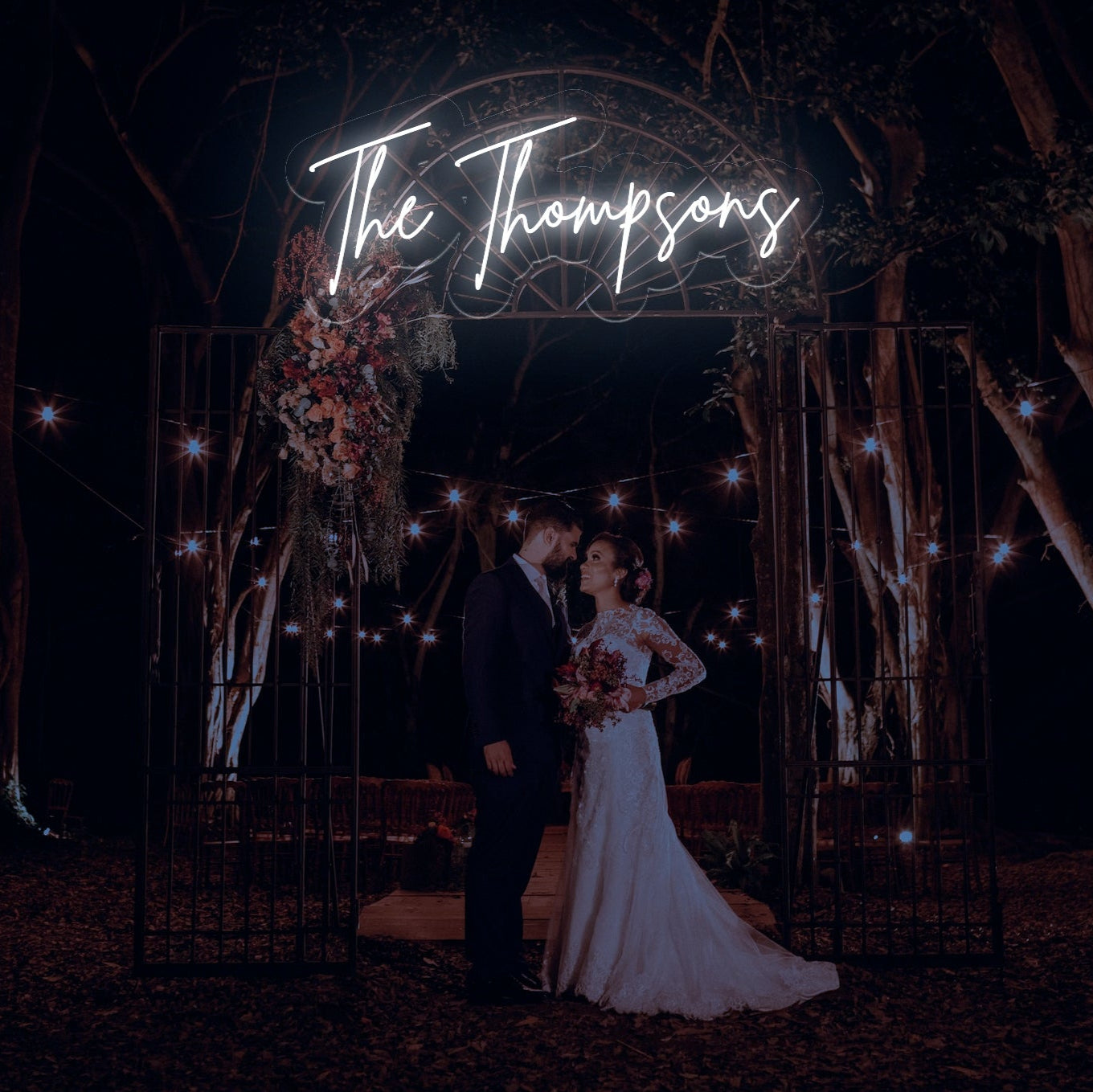 The Thompsons - LED Neon Family Name Wedding Sign