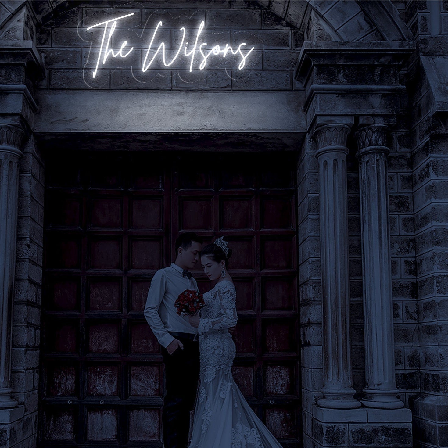 The Wilsons - LED Neon Family Name Wedding Sign
