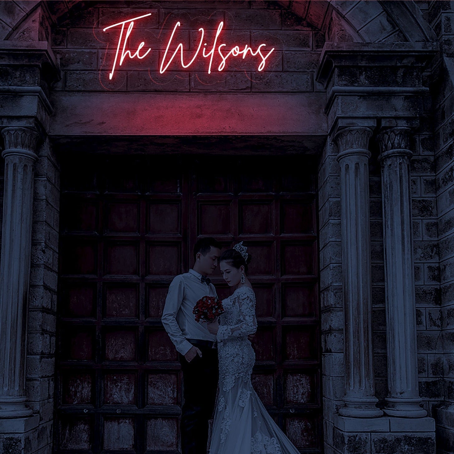 The Wilsons - LED Neon Family Name Wedding Sign
