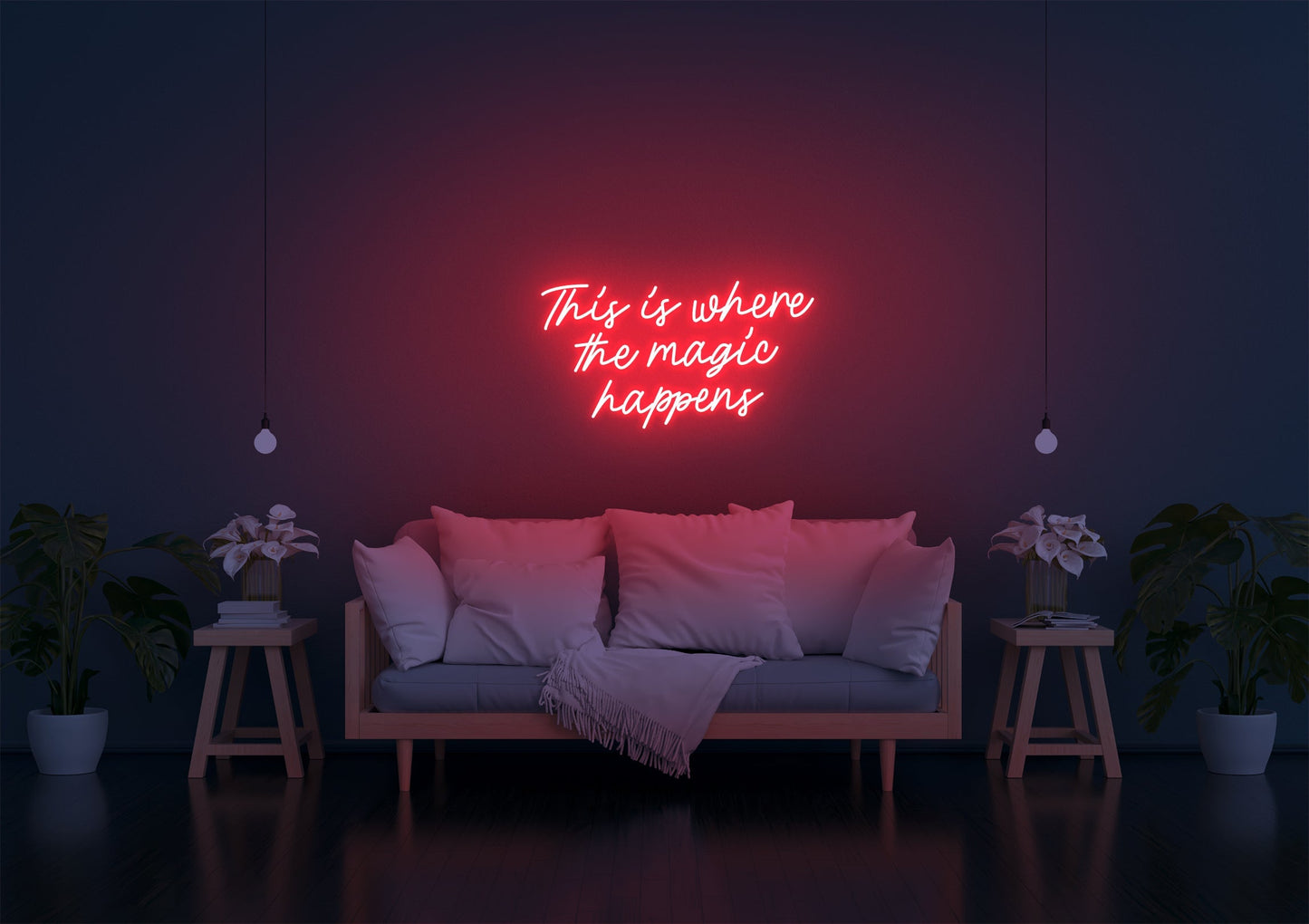 This is where the magic happens - Neon Sign